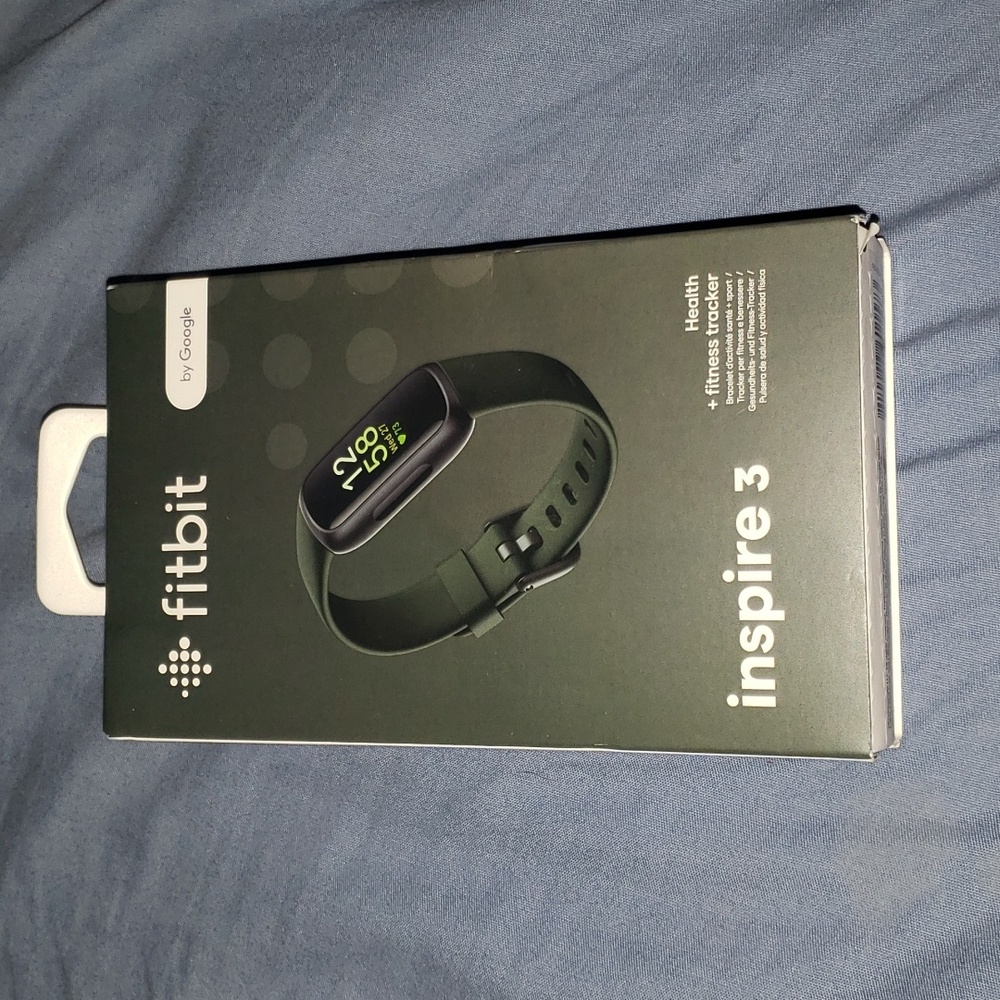 New NIB Fitbit Inspire 3 health fitness tracker watch pedometer Black Un…